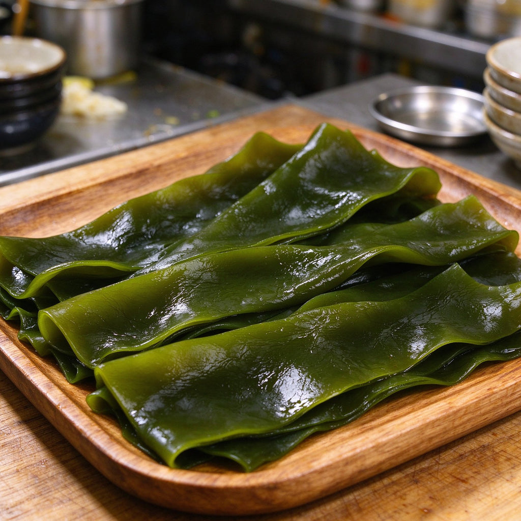 Fresh Green Kelp Seaweed Sheets
