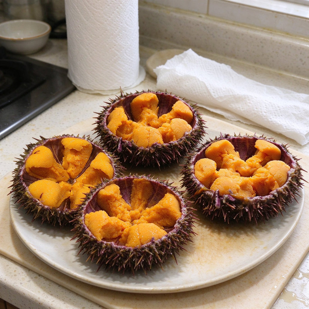 Fresh Sea Urchin Roe In Shell