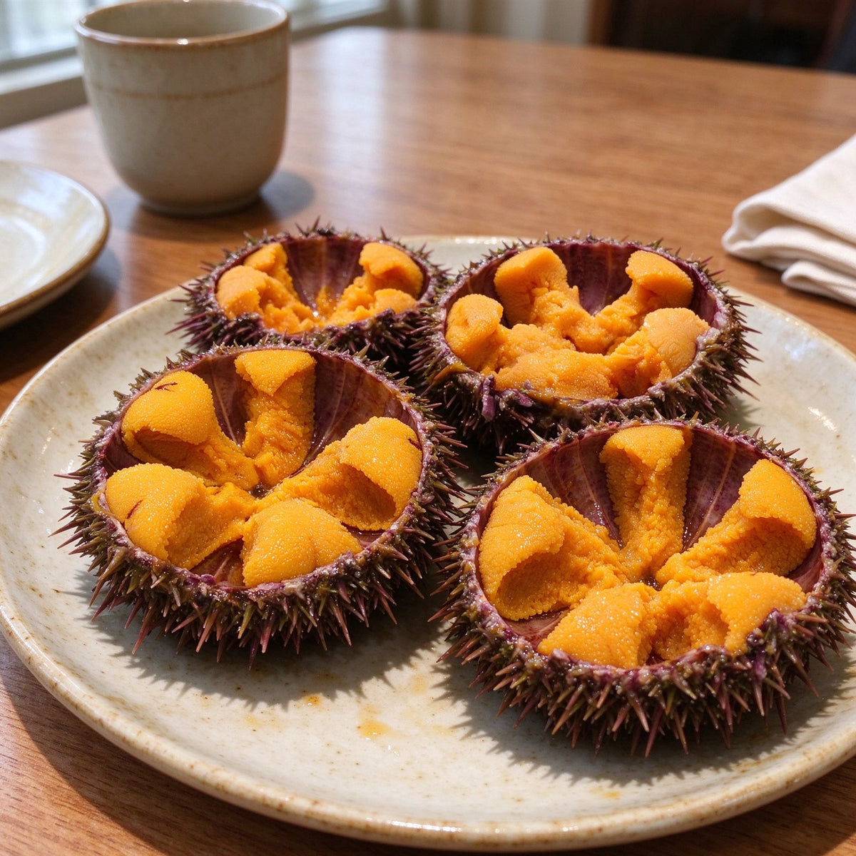Fresh Sea Urchin Roe In Shell