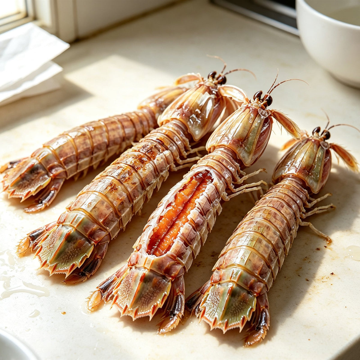 Fresh Mantis Shrimp With Roe